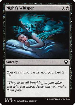 Night's Whisper (EOC-085) - [Commander: Edge of Eternities]