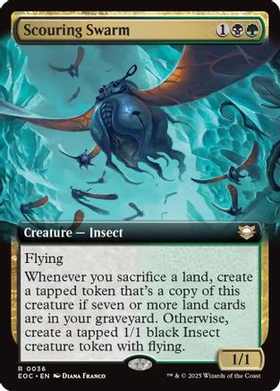 Scouring Swarm (Extended Art) (EOC-036) - [Commander: Edge of Eternities]