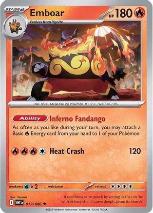 Emboar 13 - [SV White Flare] Holofoil