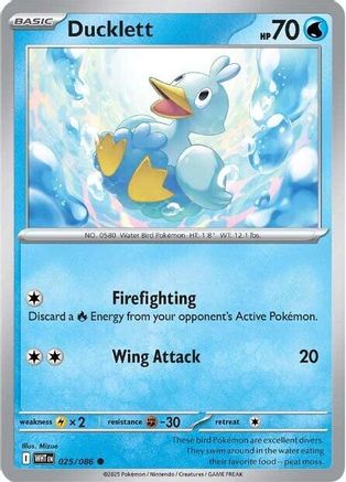 Ducklett 25 - [SV White Flare] Reverse Holofoil