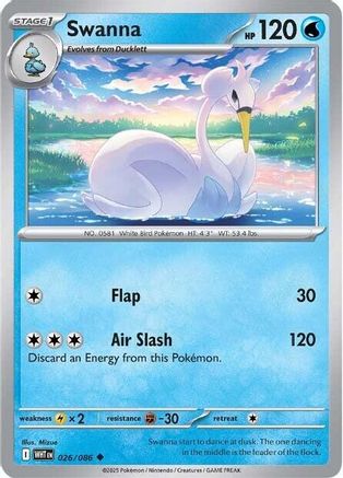 Swanna 26 - [SV White Flare] Reverse Holofoil