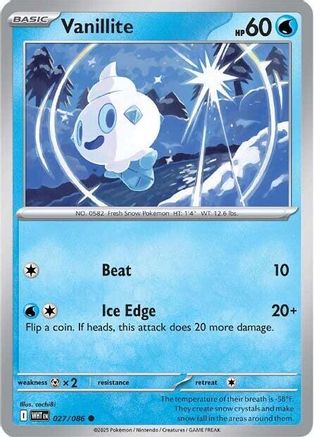 Vanillite 27 - [SV White Flare] Reverse Holofoil
