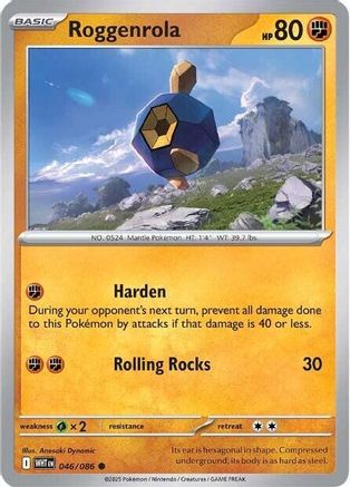 Roggenrola 46 - [SV White Flare] Reverse Holofoil