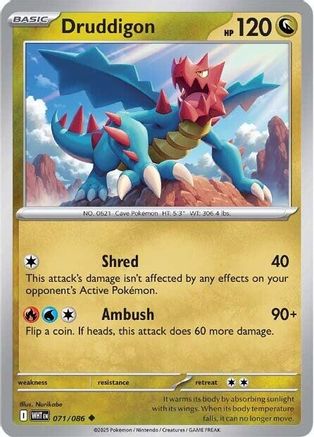 Druddigon 071/086 - [SV White Flare] Reverse Holofoil