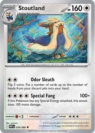 Stoutland 76 - [SV White Flare] Reverse Holofoil