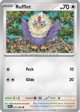 Rufflet 077/086 - [SV Black Bolt] Reverse Holofoil