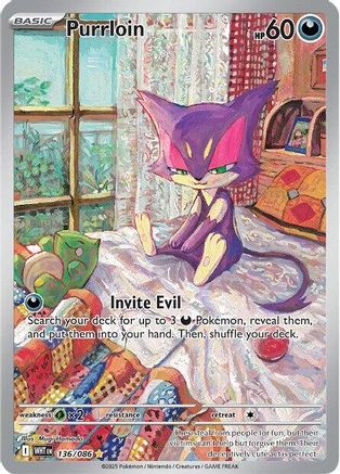 Purrloin - 136/086 136 - [SV White Flare] Holofoil