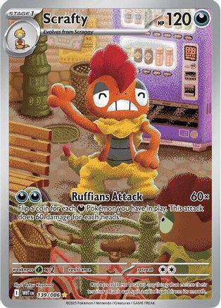 Scrafty - 139/086 139 - [SV White Flare] Holofoil