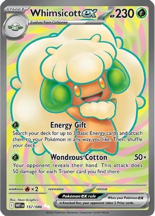 Whimsicott ex - 157/086 157 - [SV White Flare] Holofoil