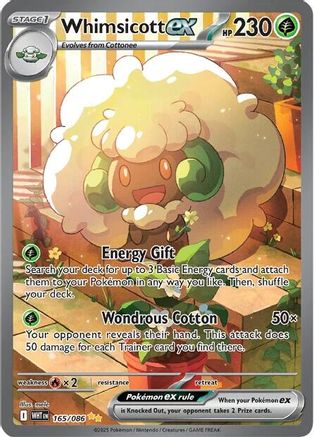 Whimsicott ex - 165/086 - [SV White Flare] Holofoil