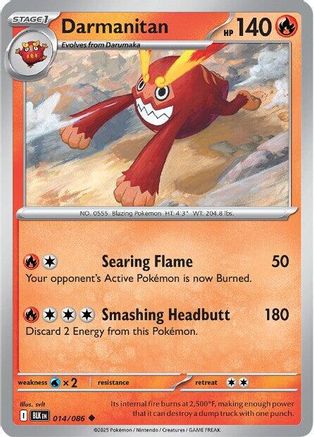 Darmanitan 14 - [SV Black Bolt] Reverse Holofoil