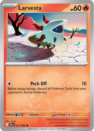 Larvesta 15 - [SV Black Bolt] Reverse Holofoil