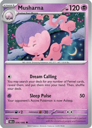 Musharna 36 - [SV Black Bolt] Reverse Holofoil