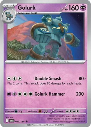 Golurk 43 - [SV Black Bolt] Reverse Holofoil