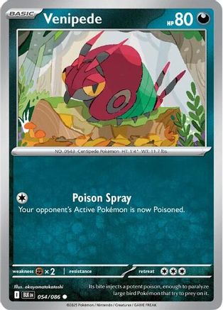 Venipede 54 - [SV Black Bolt] Reverse Holofoil