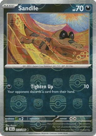 Sandile (Master Ball Pattern) 057/086 - [SV Black Bolt] Holofoil