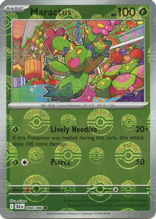 Maractus (Poke Ball Pattern) 8 - [SV Black Bolt] Holofoil