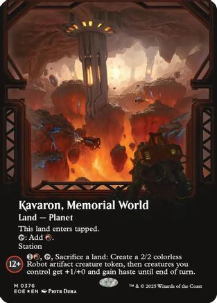 Kavaron, Memorial world (Borderless) (Galaxy Foil) (EOE-376) - [Edge of Eternities] Foil