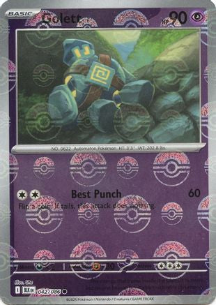Golett (Poke Ball Pattern) 42 - [SV Black Bolt] Holofoil