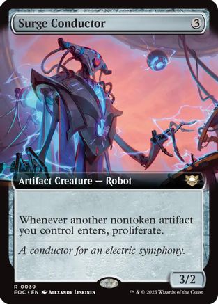 Surge Conductor (Extended Art) (EOC-039) - [Commander: Edge of Eternities]
