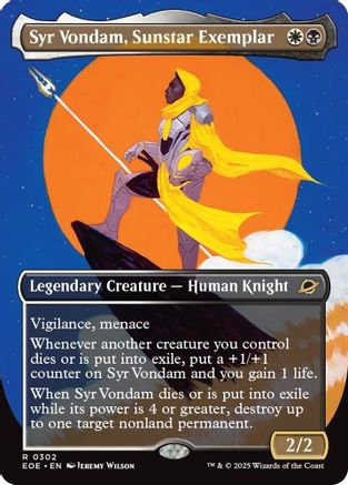 Syr Vondam, Sunstar Exemplar (Borderless) (EOE-302) - [Edge of Eternities] Foil