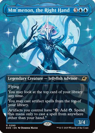 Mm'menon, the Right Hand (Borderless) (EOE-290) - [Edge of Eternities] Foil
