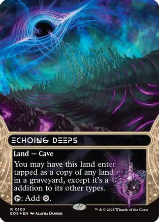 Echoing Deeps (0103) (Borderless) (Galaxy Foil) (EOS-103) - [Edge of Eternities: Stellar Sights] Foil