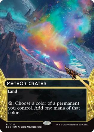 Meteor Crater (0026) (Borderless) (EOS-026) - [Edge of Eternities: Stellar Sights] Foil