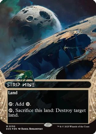 Strip Mine (0130) (Borderless) (Galaxy Foil) (EOS-130) - [Edge of Eternities: Stellar Sights] Foil