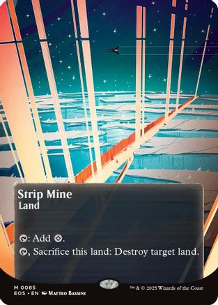 Strip Mine (0085) (Borderless) (EOS-085) - [Edge of Eternities: Stellar Sights] Foil