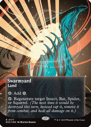 Swarmyard (0177) (Borderless) (Galaxy Foil) (EOS-177) - [Edge of Eternities: Stellar Sights] Foil