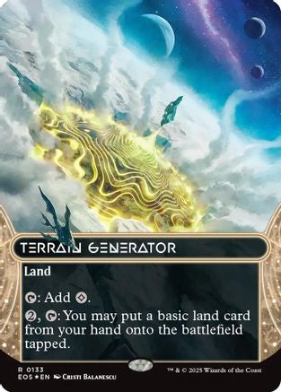 Terrain Generator (0133) (Borderless) (Galaxy Foil) (EOS-133) - [Edge of Eternities: Stellar Sights] Foil