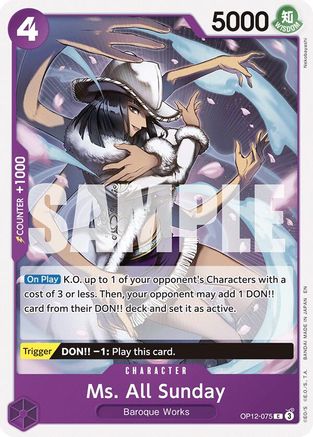 Ms. All Sunday (OP12-075) - Legacy of the Master