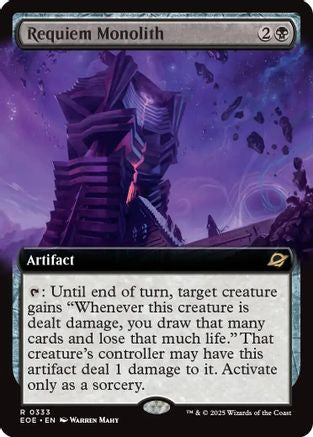 Requiem Monolith (Extended Art) (EOE-333) - [Edge of Eternities] Foil