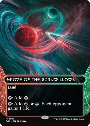 Grove of the Burnwillows (0017) (Borderless) (EOS-017) - [Edge of Eternities: Stellar Sights] Foil