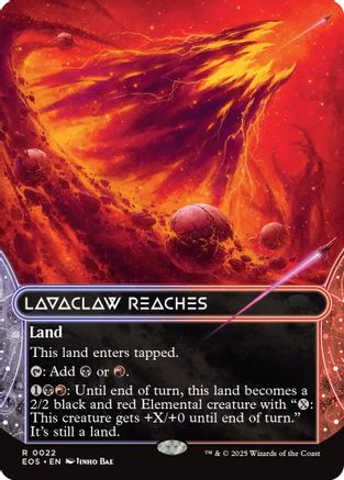 Lavaclaw Reaches (0022) (Borderless) (EOS-022) - [Edge of Eternities: Stellar Sights] Foil