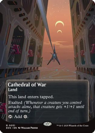 Cathedral of War (0051) (Borderless) (EOS-051) - [Edge of Eternities: Stellar Sights] Foil