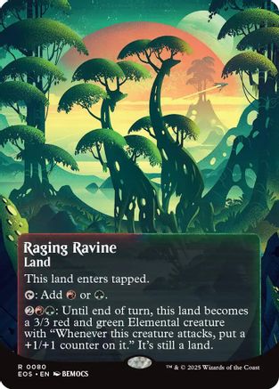 Raging Ravine (0080) (Borderless) (EOS-080) - [Edge of Eternities: Stellar Sights] Foil