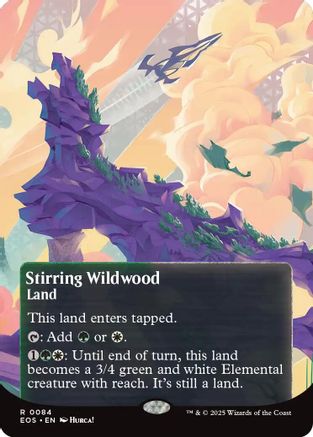 Stirring Wildwood (0084) (Borderless) (EOS-084) - [Edge of Eternities: Stellar Sights] Foil