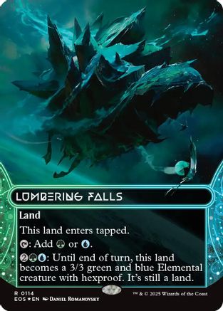 Lumbering Falls (0114) (Borderless) (Galaxy Foil) (EOS-114) - [Edge of Eternities: Stellar Sights] Foil