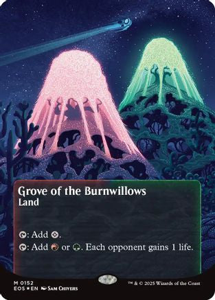 Grove of the Burnwillows (0152) (Borderless) (Galaxy Foil) (EOS-152) - [Edge of Eternities: Stellar Sights] Foil
