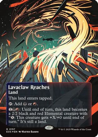 Lavaclaw Reaches (0157) (Borderless) (Galaxy Foil) (EOS-157) - [Edge of Eternities: Stellar Sights] Foil