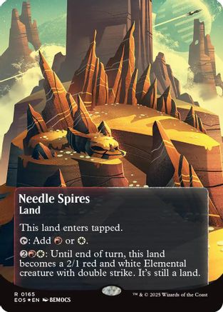 Needle Spires (0165) (Borderless) (Galaxy Foil) (EOS-165) - [Edge of Eternities: Stellar Sights] Foil