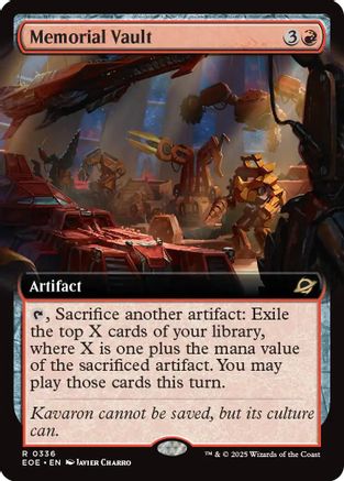 Memorial Vault (Extended Art) (EOE-336) - [Edge of Eternities] Foil