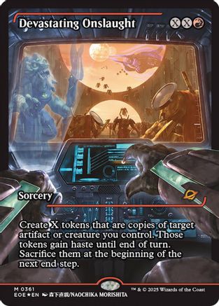 Devastating Onslaught (0361) (Showcase) (EOE-361) - [Edge of Eternities] Foil