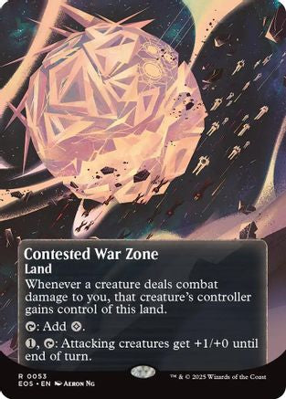 Contested War Zone (0053) (Borderless) (EOS-053) - [Edge of Eternities: Stellar Sights] Foil