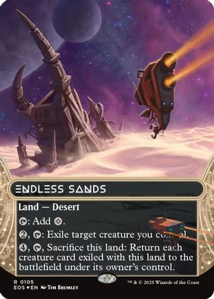 Endless Sands (0105) (Borderless) (Galaxy Foil) (EOS-105) - [Edge of Eternities: Stellar Sights] Foil
