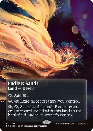 Endless Sands (0150) (Borderless) (Galaxy Foil) (EOS-150) - [Edge of Eternities: Stellar Sights] Foil