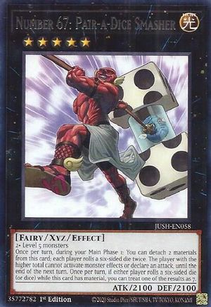 Number 67: Pair-a-Dice Smasher (JUSH-EN058) - Justice Hunters 1st Edition