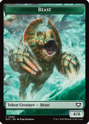Beast (0006) // Elemental (0008) Double-Sided Token (EOC-6 // 8) - [Commander: Edge of Eternities]